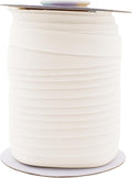 Mandala Crafts 55 Yards 5/8 Inch Ivory Double Fold Bias Tape for Sewing - Bias Binding Tape for Quilting Binding, Hemming, Seam, and Fabric Piping
