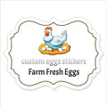 Made in USA 3inch Custom Carton Stickers Labels for Egg, Personalized Chicken Egg Carton Packaging Sticker Label