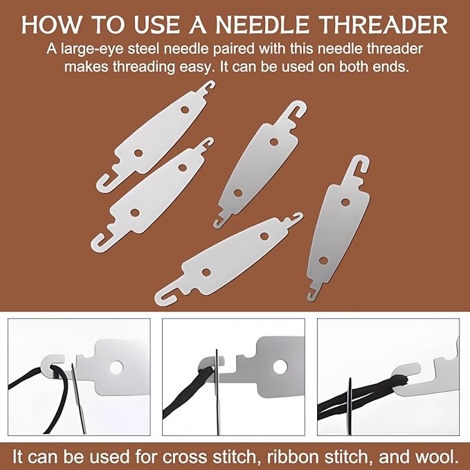 37Pcs Big Eye Steel Sewing Needles Kit, Stainless Steel Sewing Needle Kit, Multi-Purpose Sewing Kit, Portable Sewing Tool Set-Steel Needles,Thread Ripper,Thimble,Threaders Threads and Storage Bag