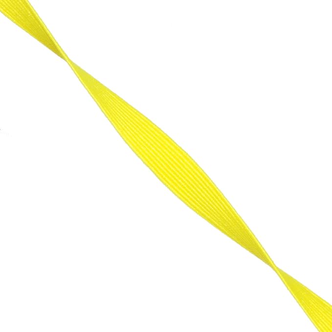 Mandala Crafts 10mm 50 Yds Roll of Yellow Elastic Bands for Sewing - 3/8 Flat Elastics Cord - 3 8 Inch Braided Stretch Straps for Crafting