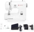 SINGER M1000 Mending Machine | Compact, Lightweight & Portable With 32 Stitch Applications & LED Light | Great for Light to Medium Weight Fabrics & Repairs – White