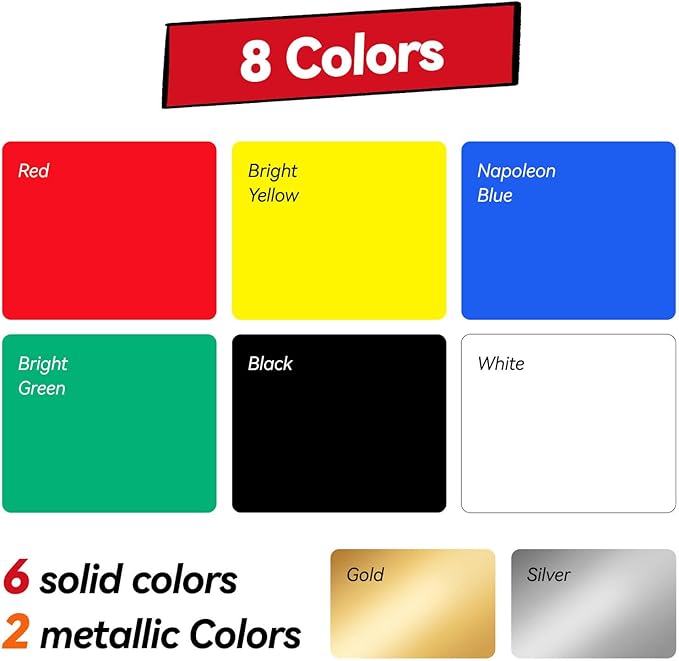 8 Vibrant Colors Jumbo Poster Markers, 15MM Thick Permanent Acrylic Graffiti Markers, Wide Tip Paint Marker for Canvas, Posters Board, Fabric, Window, Wood, Teachers,Banner painting supplies