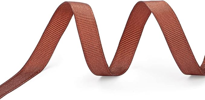 LIUYAXI 1/2" X 50 Yards Solid Brown Grosgrain Ribbon, Perfect for Crafts, Wedding Decor, DIY Hair Accessories, Sewing, Gift Package Wrapping and More