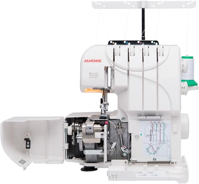 Janome MOD-8933 Serger with Lay-In Threading, 3 and 4 Thread Convertible with Differential Feed