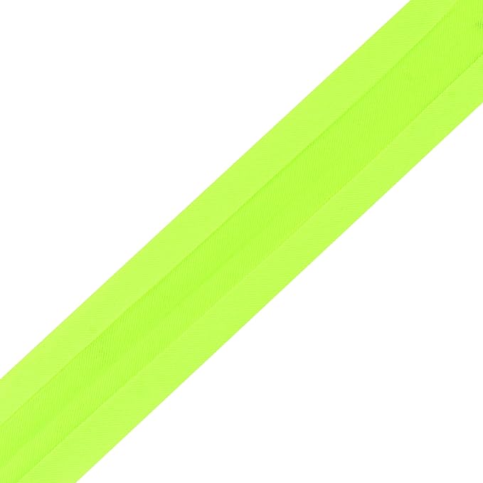 Mandala Crafts 55 Yards 1 Inch Lime Green Double Fold Bias Tape for Sewing - Bias Binding Tape for Quilting Binding, Hemming, Seam, and Fabric Piping