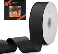 LIUYAXI 1-1/2" X 50 Yards Solid Black Grosgrain Ribbon, Perfect for Crafts, Wedding Decor, DIY Hair Accessories, Sewing, Gift Package Wrapping and More