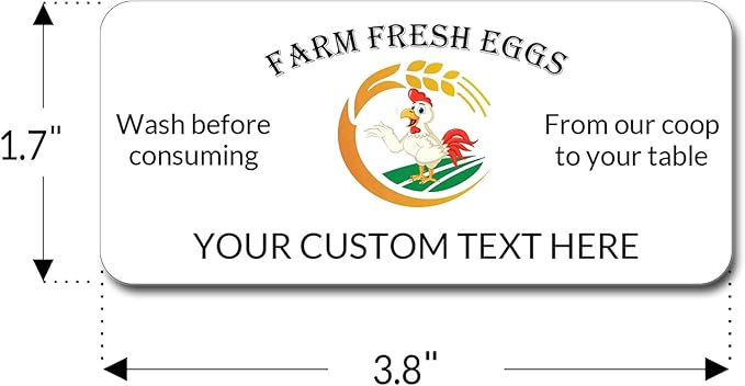 (Made in USA) Custom Carton Stickers Labels for Egg, Personalized Packaging Sticker Label Customized cartons Sticke Lable