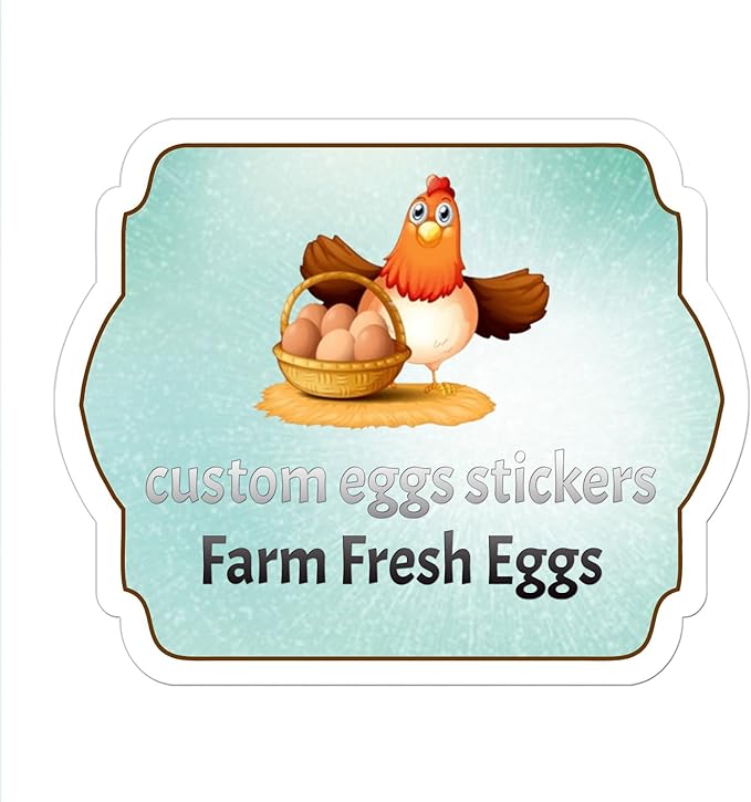 2,2.5,3,3.5,4inch Custom Egg Carton Labels Sticker Farm Fresh Eggs Cartons Sticker Label, Customized Egg Stickers， Custom retrun Egg Carton Label (5)