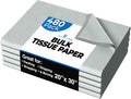 Party Solids Grey Tissue Paper for Gift Bags - 20" X 30" Bulk Tissue Paper Grey 480 Sheets - 10lb Newsprint for Packing, Birthday Gift Box Filler, Packing Supplies for Moving Supplies