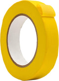WOD MTC5 Colored Masking Tape, Yellow, 1 inch x 60 yds. Colorful Teacher Painters Tape for Fun DIY Art & Crafts, Lab Labeling, Writable & Classroom Decorations