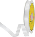 Double Face White Satin Ribbon 1/2 inch X 50 Yards Polyester White Ribbon for Gift Wrapping Very Suitable for Weddings Party Hair Bow Invitation Decorations and More