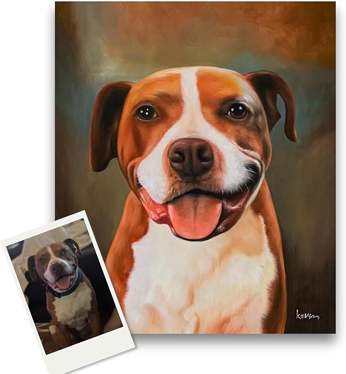 Paint Your Life Custom Hand-Painted Oil Portrait from Photo to Painting