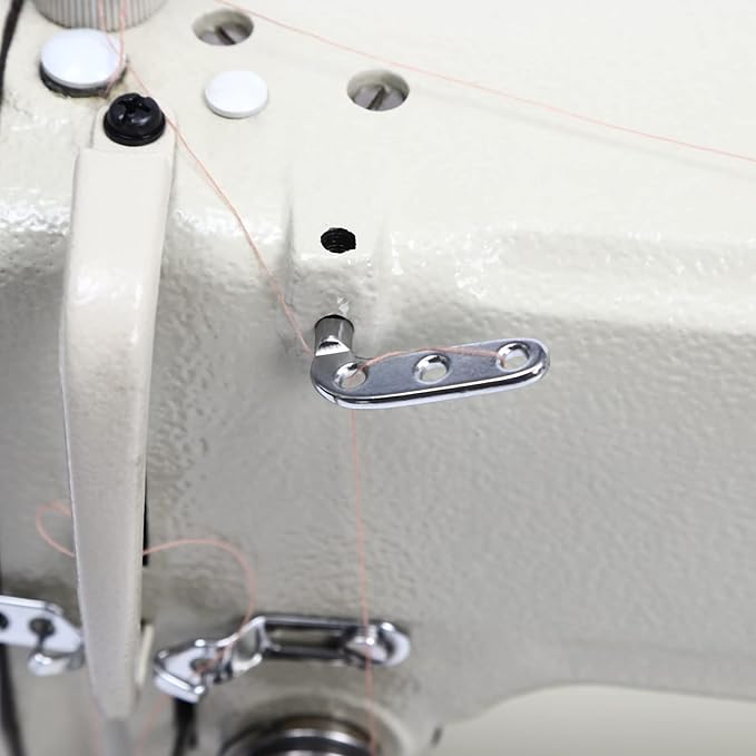 Industrial Straight Stitch Sewing Machine Head 6150 with Adjusting Stitch Clamp & Oil Quantity Monitoring Port & Replaceable Presser Foot, for Home Sewing and Repairing Shoes (US STOCK)