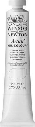 Winsor & Newton Artists' Oil Color, 200ml (6.75 oz) Tube, Titanium White