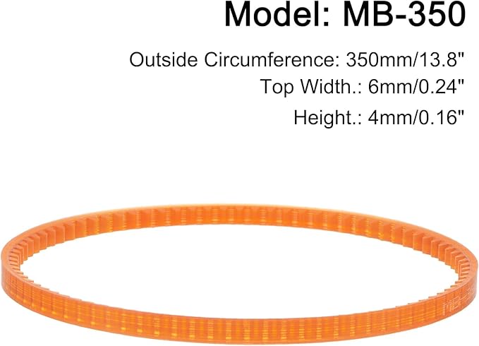uxcell 4pcs MB Series Standard Sewing Machine Belts MB-350 Motor Drive V Belt, 350mm / 13.8" Outside Circumference