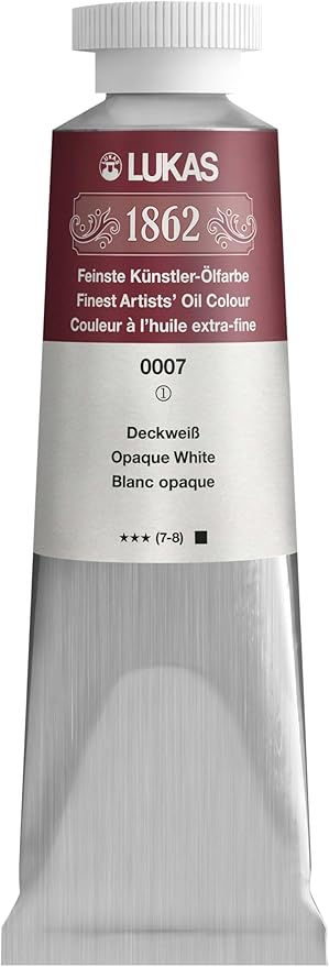 Lukas 1862 Oil 37 ml – Professional Quality Oil Paint – Opaque White