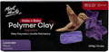 Mont Marte Make n Bake Polymer Clay Signature Lavender 400g (14.1oz) Block, Bake in Oven, Soft and Smooth, Sculpting, Craft, DIY Décor, Jewelry