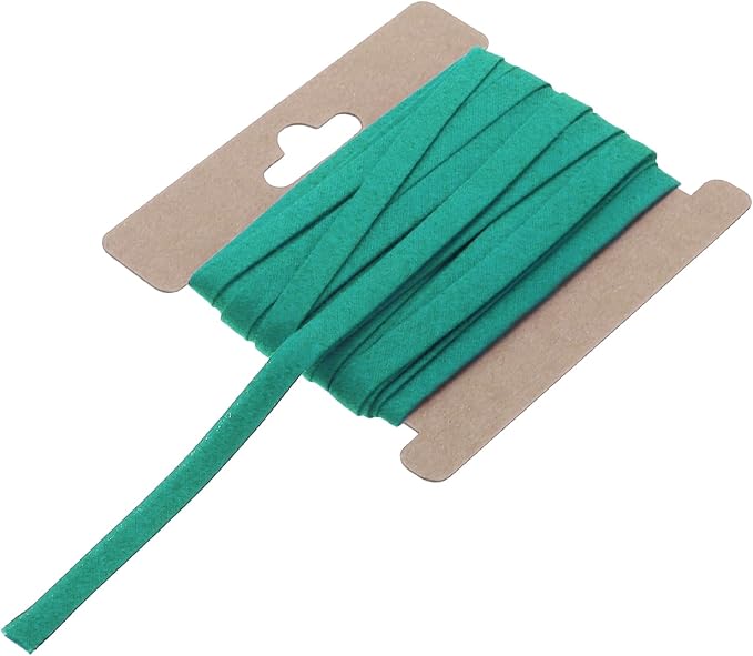 MECCANIXITY 1/4 Inch Double Fold Bias Tape Continuous Bulk Cotton Bias Tape for Sewing Seaming Quilting Hemming Binding Crafts (Dark Green 6 Yards)