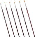 6 Pcs Rigger Brush Watercolor, Liner Brushes for Painting Extra Long Script Liner Brush Highly Flexible Fine Tip Paint Brushes for Acrylic Watercolor Oil Gouache