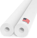 36" x 1200" (100 ft) White Kraft Paper Roll (Value Pack of 2), 45 lbs Thickness, Made in USA Colored Craft Paper for School, Bulletin Board - Odorless, Non-Toxic, Safe for Kids