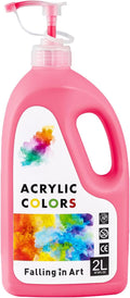 Falling in Art Scarlet Red Acrylic Paint, Large 67.6Oz Premium Pouring Acrylic Paint, Perfect for Canvas, Wood, Ceramic, and More