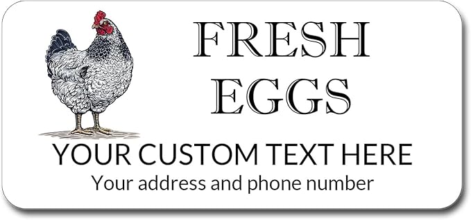 (Made in USA) Custom Carton Stickers Labels for Egg, Personalized Packaging Sticker Label Customized cartons Sticke Lable