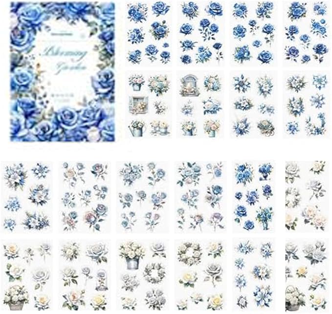 Alideco Vintage Scrapbook Stickers Set Retro People Flowers Sticker Book for Adults Sticker journaling Stickers for Scrapbooking Tweezer 20Sheets/160Pcs (huayingmijing)