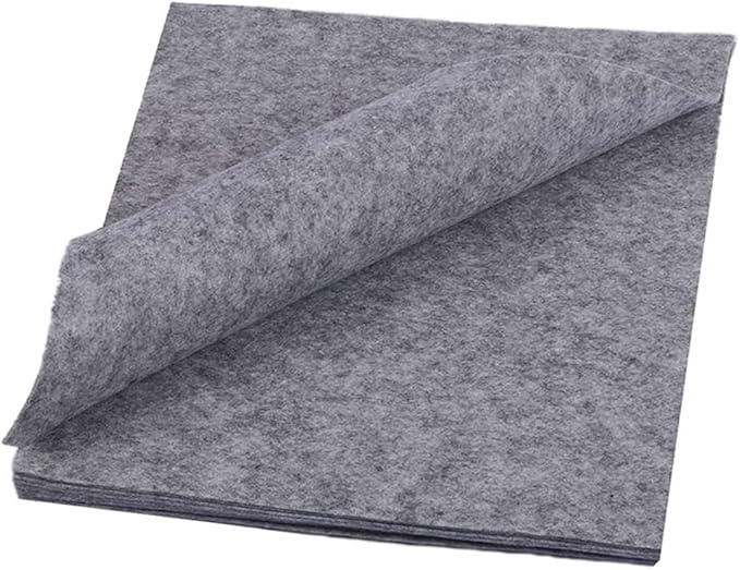 YYCRAFT Soft Felt Sheets 6 X 6 Inch Felt Fabric Squares Patchwork Sewing DIY Craft 1.6mm Thick - 40 Pcs,Charcoal