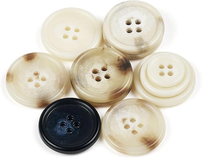 105Pcs Mixed Sewing Buttons,5 Color 4-Hole Craft Buttons,3 Size (15mm, 20mm, 25mm) Sewing Buttons for Clothes, Suitable for for DIY Crafts, Coats, Shirts, Pants, Shorts（Color3）