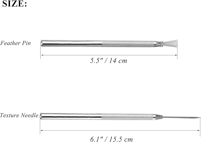 2 in 1 Clay Needle Tools Sculpting Ceramics Pottery Carving Tools for Model Clay Supplies, Ceramic & Pottery Tools Includes Sculpture Feather Pin & Detail Needle Carving Tools Sets, 2PCS, LXLVOUEG