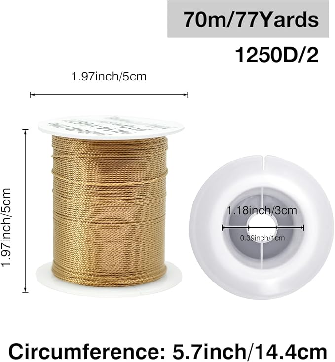 Extra Strong Upholstery Thread Repair Sewing Kit,Polyester Thread for Sewing with 7 Size Sewing Needles for Furniture,Leather&Canvas Stitching,70m/Spool (Khaki)