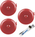 DiCUNO 60-Inch 1.5 Meter Soft and Retractable Tape Measure (3Pcs of Red with Soft Tape)