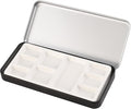 Travel Watercolor Palette, Portable Ceramic Palette 9 Well, Watercolor Palette with Lid, Empty Wet Palette Metal Paint Box with Porcelain Palettes(Black Box)