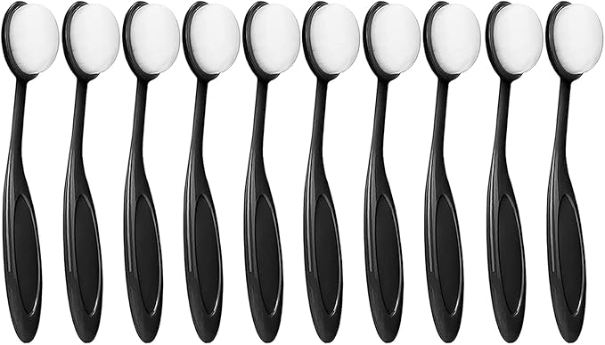 10 Pack Ink Blending Brushes for Card Making, Ink Blending Tool, Blender Brushes for Stamping Scrapbooking Stencil, Ink Blending Brush for Crafter Application Painting (Black Handles)