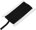 MECCANIXITY 2/5 Inch Double Fold Bias Tape Cotton Continuous Bulk Bias Tape for Sewing,Seaming Quilting Hemming Binding Crafts (Gray Black 12 Yards)
