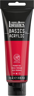 Liquitex BASICS Acrylic Paint, 118ml (4-oz) Tube, Primary Red