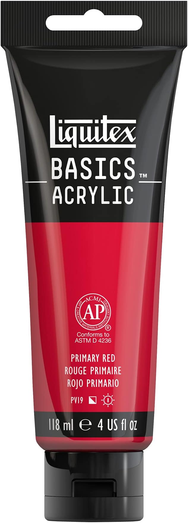 Liquitex BASICS Acrylic Paint, 118ml (4-oz) Tube, Primary Red