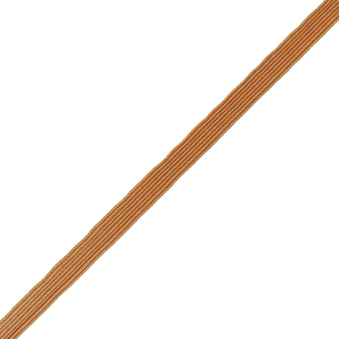 Mandala Crafts 16mm 20 Yds Roll of Russet Brown Elastic Bands for Sewing - 5/8 Flat Elastics Cord - 5 8 Inch Braided Stretch Straps for Crafting