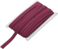 MECCANIXITY 1/2 Inch Double Fold Bias Tape Continuous Bulk Cotton Bias Tape for Sewing Seaming Quilting Hemming Binding Crafts (Wine Red 25 Yards)