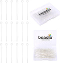 Silver Plated Open Eye Pins Non Tarnish 40mm 150pcs for Jewelry Making Findings