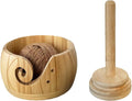 Large Wooden Yarn Bowl with Removable Holder & Lid | 2-in-1 Handmade Crochet and Knitting Yarn Organizer for Tangle-Free Crafting | Yarn Storage Box with Smooth Feed Holes