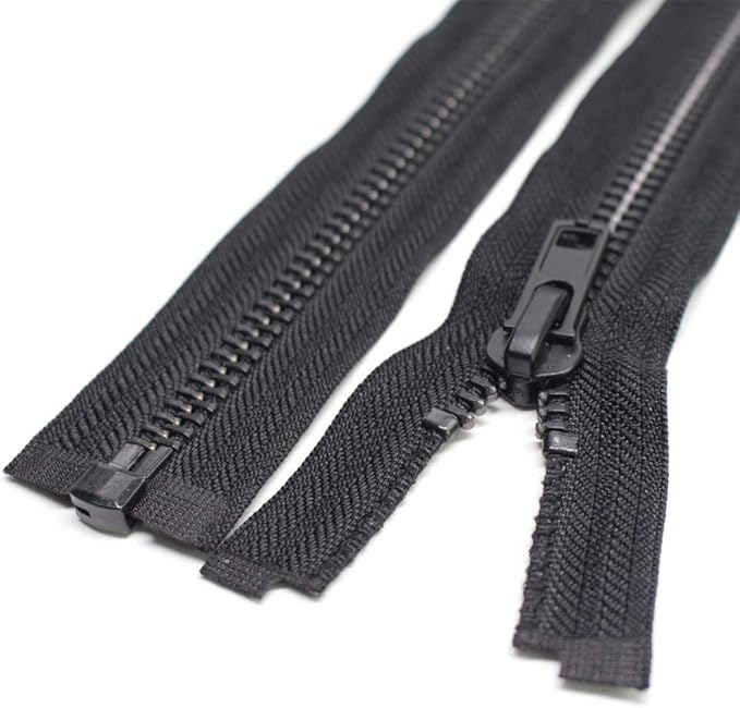 MebuZip #8 14 Inch Black Nickel Teeth Separating Jacket Zipper Right Handed Zipper Heavy Duty Metal Zippers for Men's Jackets Coats Sewing (14" RH)