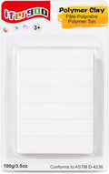 ifergoo Polymer Clay, Oven-Bake Clay, Non Toxic, 3.5 oz. bar, Great for Modeling, Sculpting, Holiday, DIY, Artistic Creation and School Projects. Great for Kids and Beginners (White)