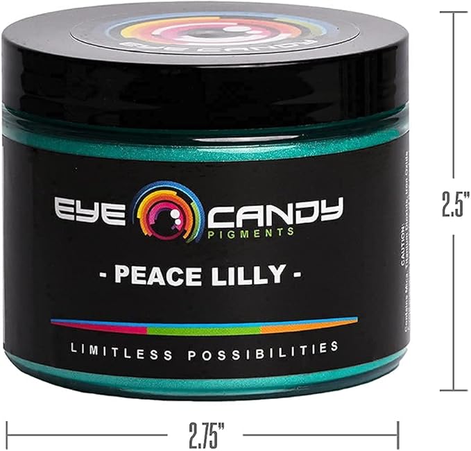 Eye Candy Pigments Premium Green Mica Powder - Peace Lilly (50gr) - for Epoxy, Resin, Soap, Paint, Woodworking, Acrylic Pouring, Bath Bombs, Fishing Lures - DIY Arts and Crafts Additive