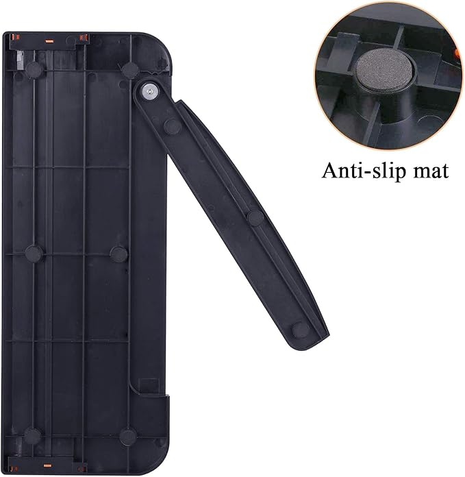 ArtAt A4 Paper Cutter Guillotine Trimmer - 12 Inch Heavy Duty Craft & Office Tool with Automatic Safety Blade, Side Ruler for Cardstock, Coupons, Photos, Labels (Black)