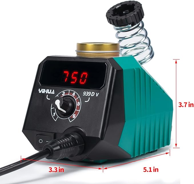YIHUA 939D-V Wood Burning Kit with Digital Display with 20 Wire Nibs, Detachable Wood Burning Pen, 2 Wood Pieces, Tweezers used as Wood Burning Tool