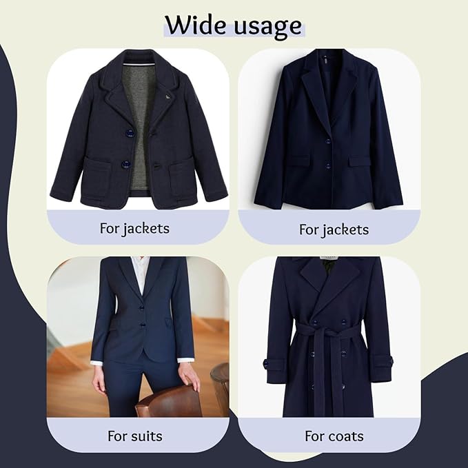 3/4" Navy 100 Pcs Sewing Buttons 2 Hole Dark Blue 0.75 Plastic Buttons Polished 30L Glossy Finish Round Uniform Buttons for Sewing Jacket Work Uniforms Workwear School Chef Pants Jacket Bags Craft DIY
