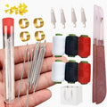 34PCS Big Eye Steel Needles Set, Stainless Steel Sewing Needle Kit, Needles Thread Hand Repair Kit, Needle Threader and Hand Sewings Set, Portable Travel Working
