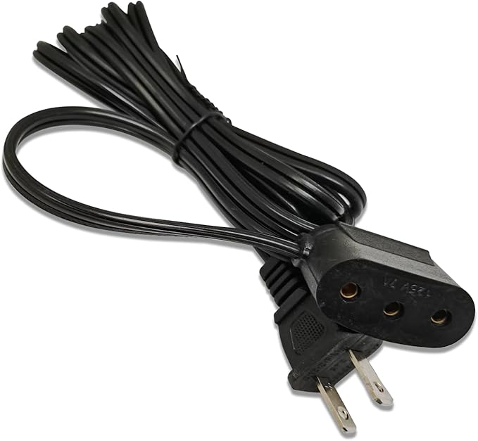 YICBOR Lead Power Cord #122 for Singer Sewing Machine 201, 301, 319, 319W, 401, 401A, 403, 404, 414, 414G, 500