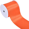 YAMA Orange Double Faced Satin Ribbon, 3 Inch 10 Yards, Great for Crafts Bows Flower Bouquet Wedding Home Decor Gift Wrapping